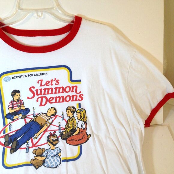 Steven Rhodes Men T Shirt Activities For Children Lets Summon Demons Tee Size 2X - Picture 6 of 8